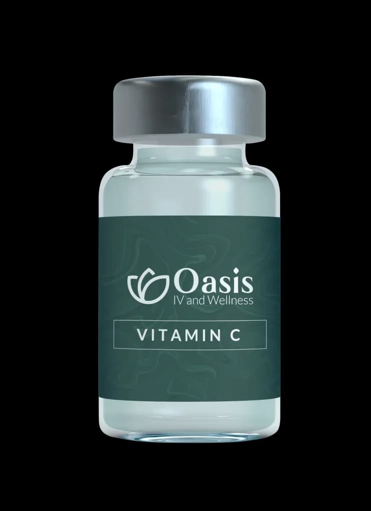 a close up of a vial bottle of Vitamine C